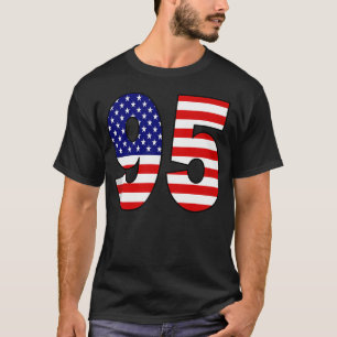 Sports Number 95 (Ninety Five) With Usa T-Shirt