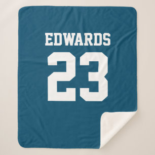 Sports Numbered With Name Sherpa Blanket