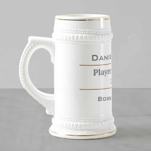 Sports or Football Club Player of the Season Award Beer Stein