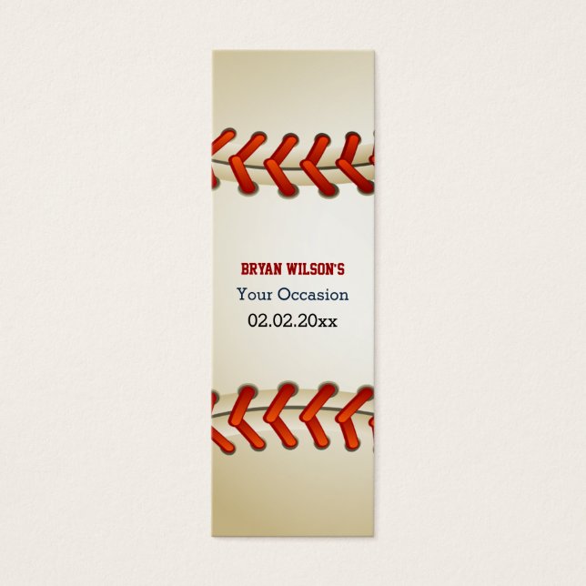 Sports Party Baseball thème Cadeau personnalisé Ta (Devant)