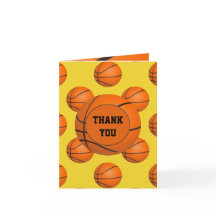 Sports Party Basketball theme Thank You