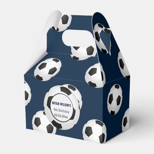 Sports Party Soccer theme Personalized favour box (Front Side)