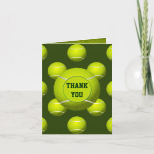 Sports Party Tennis theme Personalized Thank You Card
