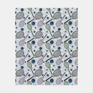 Sports pattern for tennis fans. fleece blanket