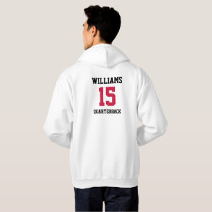 Sports Player Red and Black Hoodie