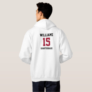 Sports Player Red and Black Hoodie