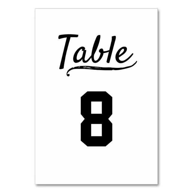 Sports Pub Grill Bar Restaurant Table Number (Front)