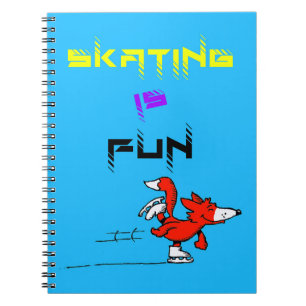 Sports Puppy Figure Fox Buddy Skating Notebook