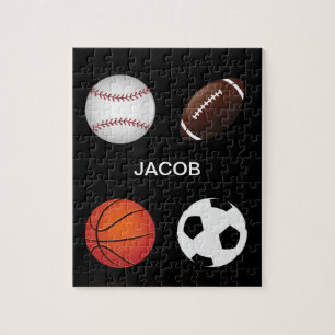 "SPORTS" PUZZLE AVEC NOM D'ENFANT.