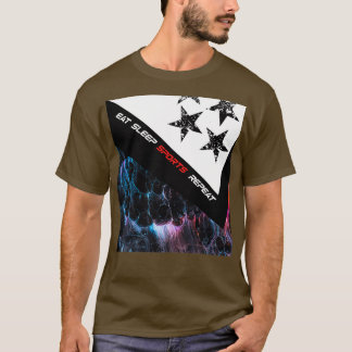 Sports red and black lava rock design T-Shirt