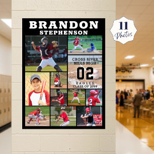 Sports Senior Night 11 Photo Collage Personalized Poster
