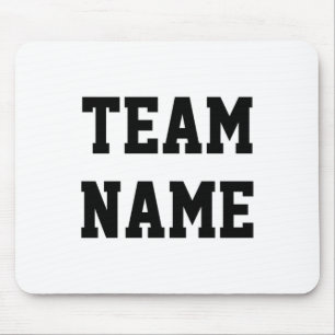 Sports Soccer Baseball Team Front Back Name Number Mouse Pad