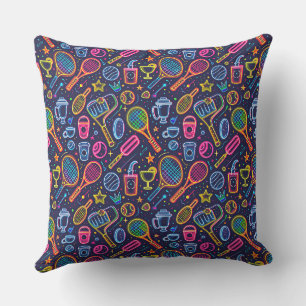 Sports sports equipment multicolored outdoor pillow
