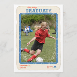 Sports Star Graduation Invitation