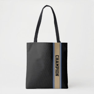 SPORTS STRIPES - blue beige grey + your ideas Tote Bag