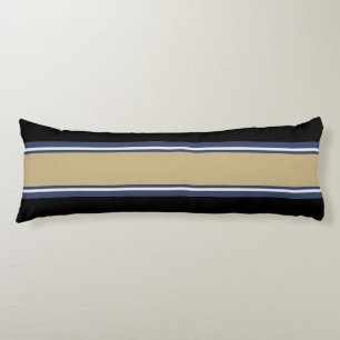 Sports Stripes blue beige + your backgr. colour Body Pillow