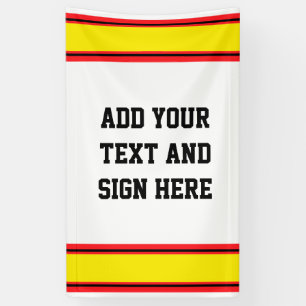 SPORTS STRIPES - Yellow Black Red + your ideas Banner