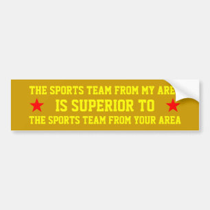 Sports team bumper sticker