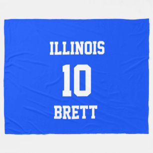 Sports Team Customized Brilliant Blue Fleece Blanket
