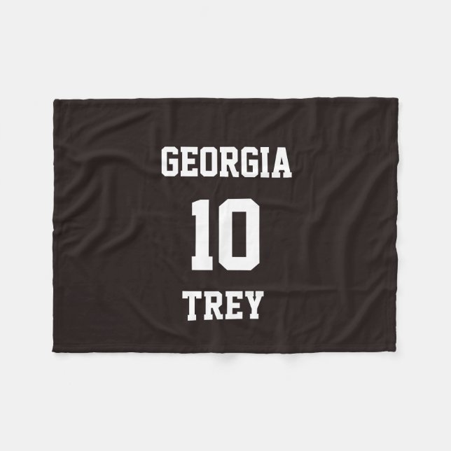 Sports Team Fan Personalized Licorice Fleece Blanket (Front (Horizontal))