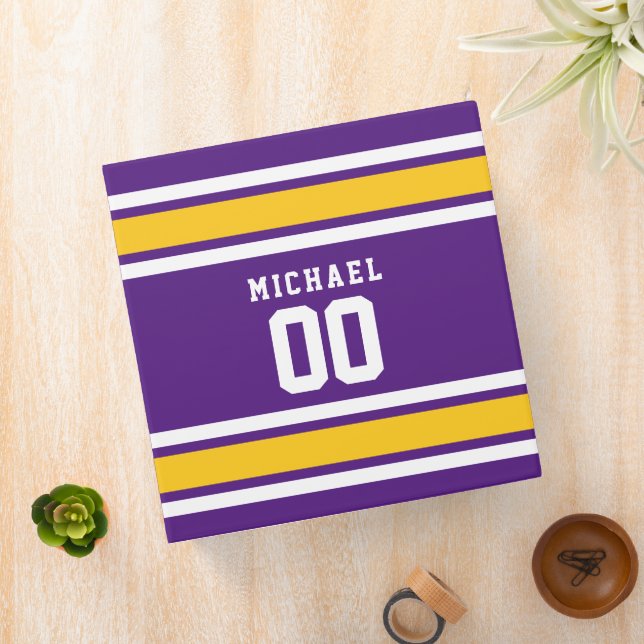 Sports Team Football Jersey Custom Name Binder (In Situ)