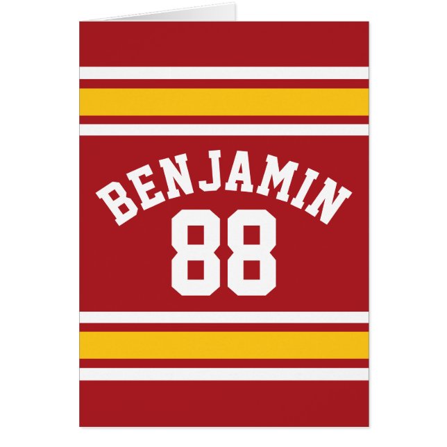 Sports Team Football Jersey Custom Name Number (Front)