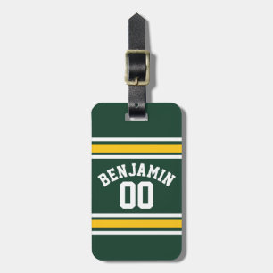 Sports Team Football Jersey Custom Name Number Luggage Tag