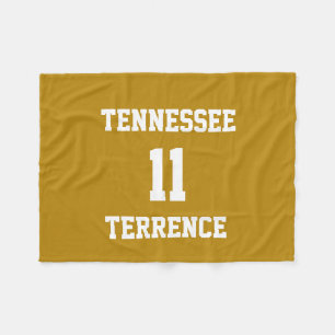 Sports Team Jersey Custom Dark Goldenrod Fleece Blanket