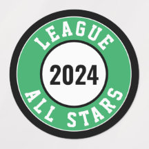 Sports Team League All Stars Helmet Label