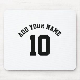 Sports Team Name With Name And Number T Shirt Mouse Pad