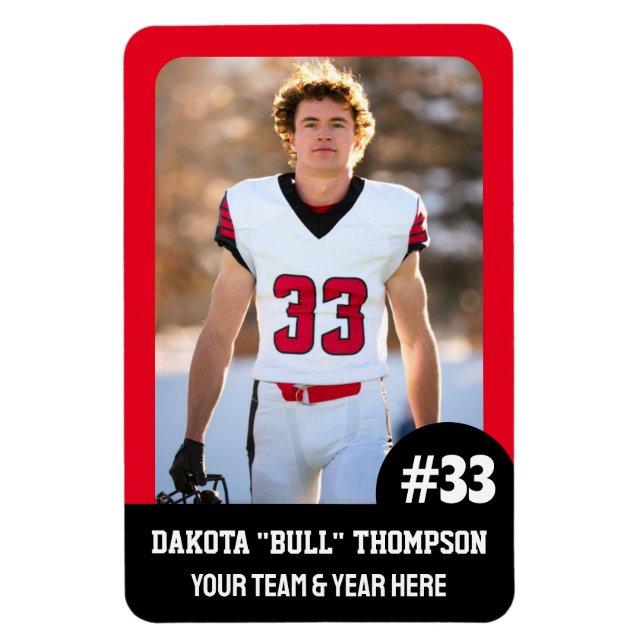 Sports Team Player (4"x6") Photo Magnet (Vertical)