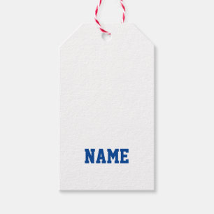 Sports Team School Colours NAME Coach Modern Fun Gift Tags