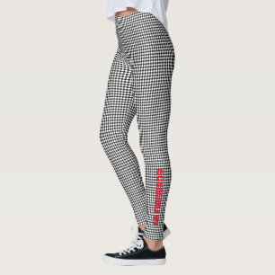 Sports Team Spirit GO School NAME Chequered Fun Leggings