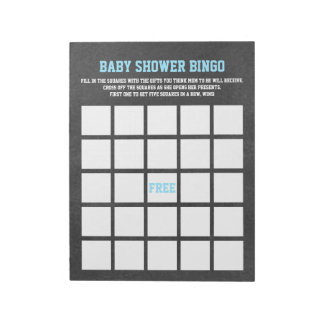 SPORTS THEME baby shower BINGO GAME Notepad