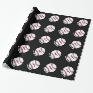 Sports Theme | Baseball Birthday Personalized Name Wrapping Paper