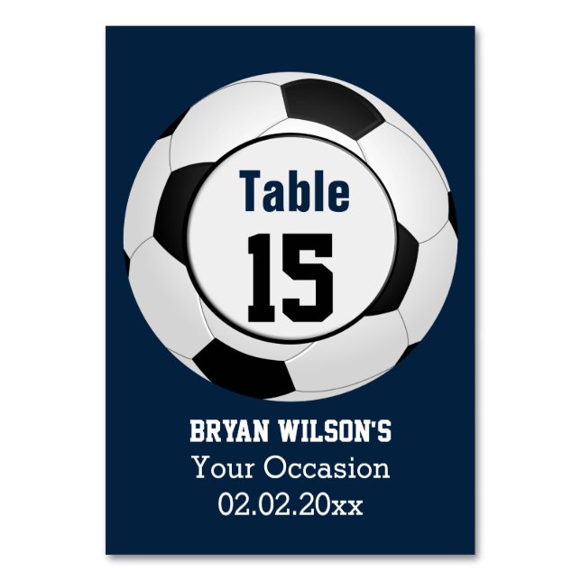 Sports Thème Football Numéros de table personnalis (Par défaut)