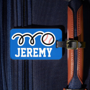Sports theme luggage tag baseball design