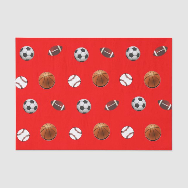 Sports Theme Tissue Paper (Front)