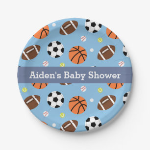 Sports Themed Baby Shower Party Supplies Paper Plate