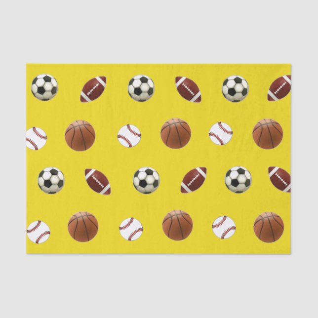 Sports Themed Gift Tissue Paper (Front)