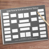 Sports Tournament Bracket - 16 Teams - Grey