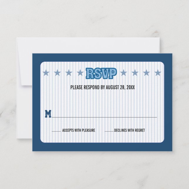 Sports Trading Card Bar Mitzvah Répondre RSVP (Devant)