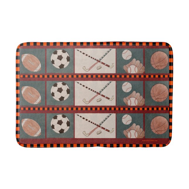 Sports Vintage Bath Mat (Front)
