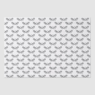 Sports Vintage Crossed Tennis Racquet Tennis Balls Tissue Paper
