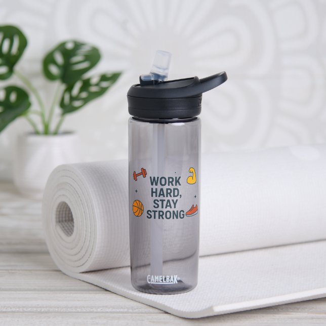Sports Water Bottle | Motivational Gym Bottle (Yoga (Rotated))
