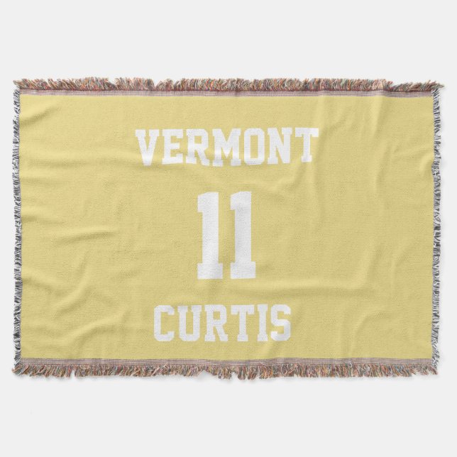 Sports Your Own Buffed Leather Throw Blanket (Front)