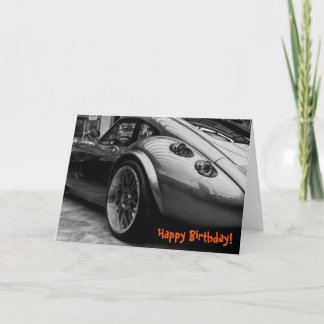 Sportscar Happy Birthday Greeting Card