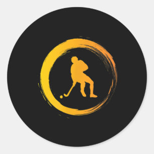 Sportsman Hockey Field Hockey _2 Classic Round Sticker