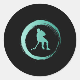 Sportsman Hockey Field Hockey _3 Classic Round Sticker