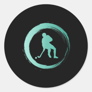 Sportsman Hockey Field Hockey _9 Classic Round Sticker